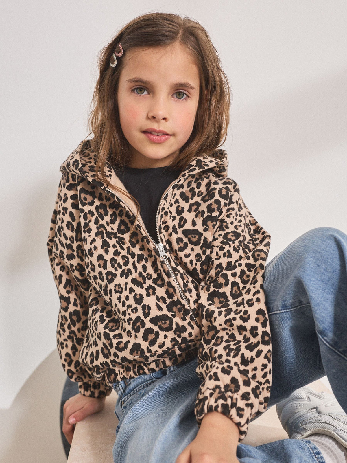 Neutral Animal Zip Through Hoodie (3-16yrs)