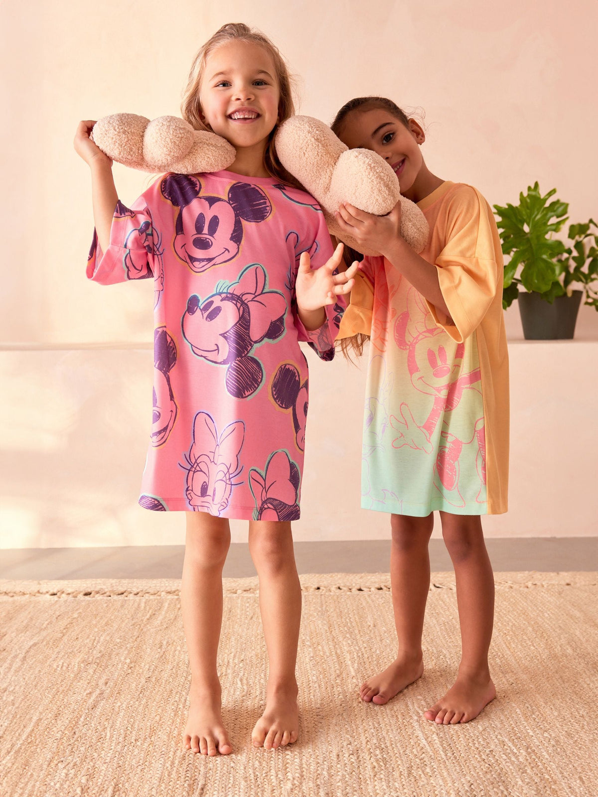 Pink Minnie Mouse Nighties 2 Pack (2-15yrs)