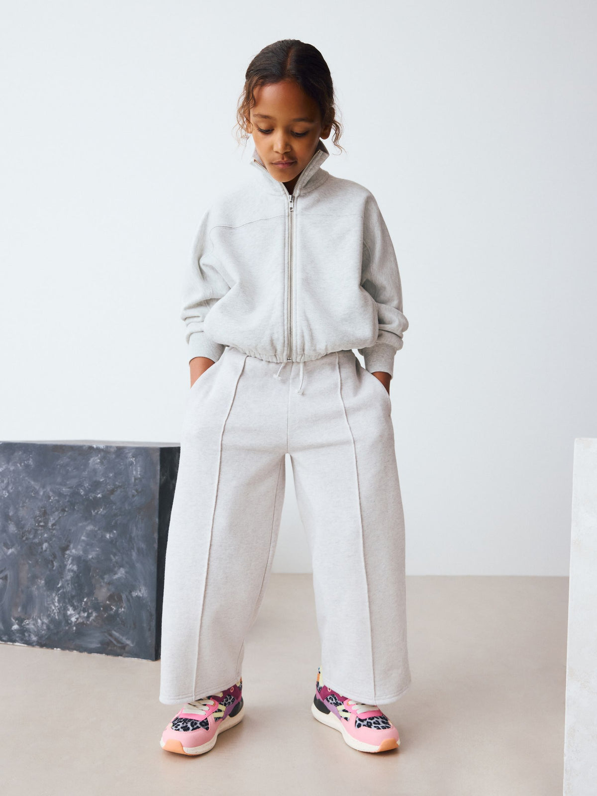 Grey Zip Through Sweat Jacket (3-16yrs)