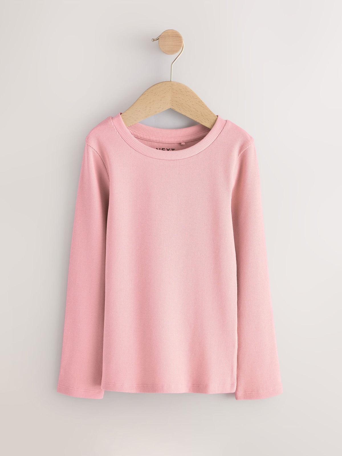 Pink Long Sleeve Ribbed Tops 3 Pack (3-16yrs)