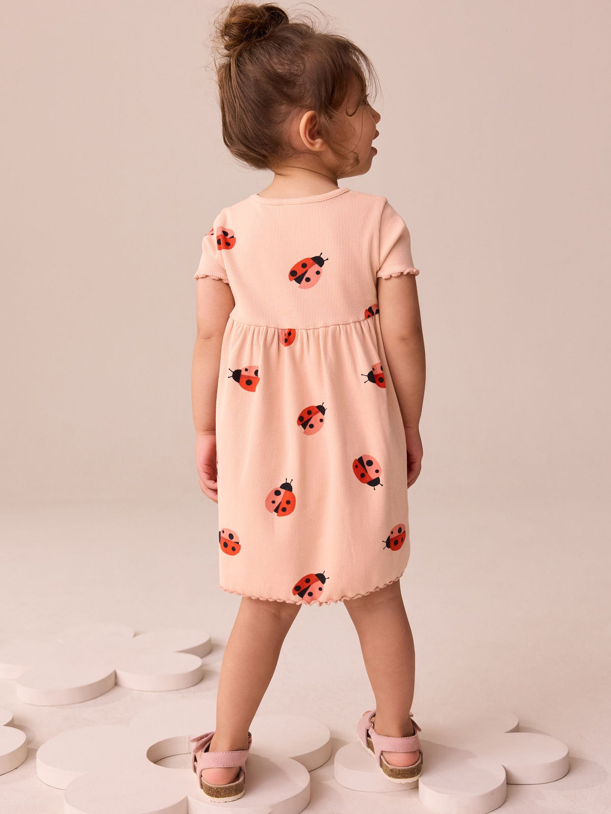 Ladybird Pink Short Sleeve Jersey Summer Dress (3mths-7yrs)