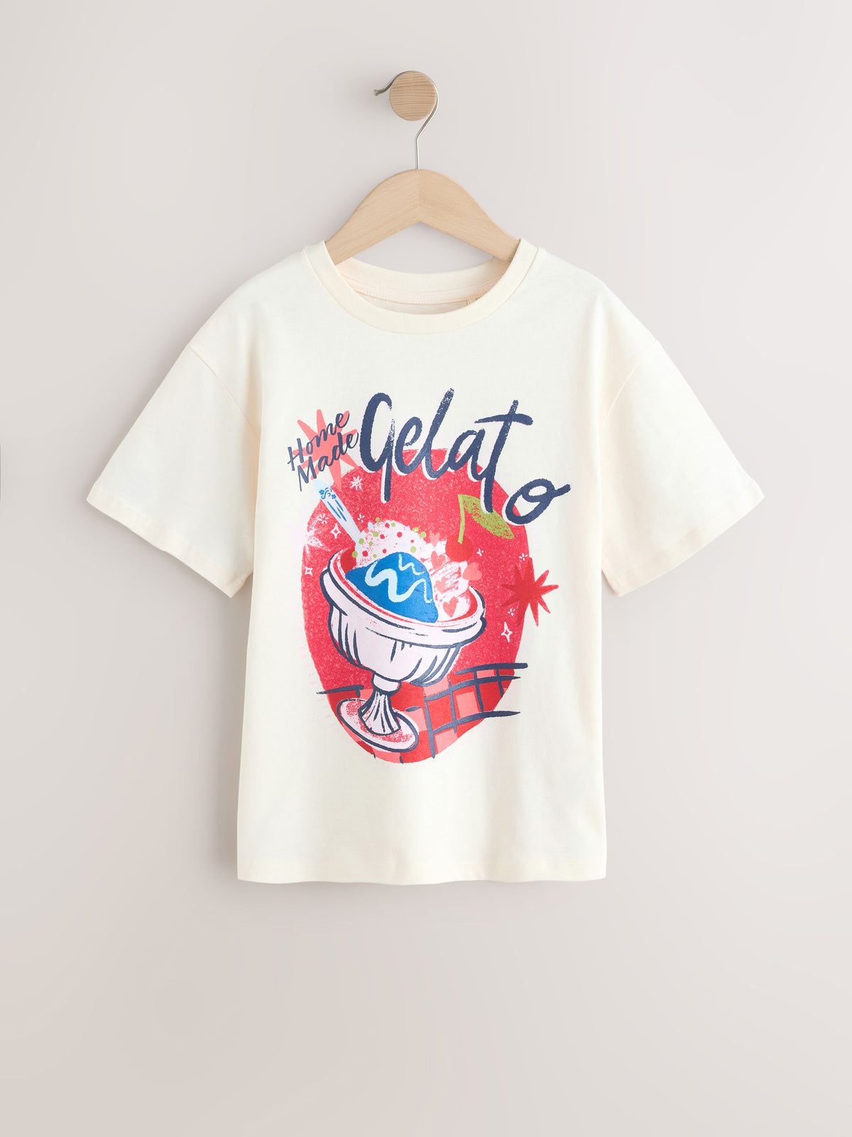 Ecru White Gelato Oversized Graphic Print T-Shirt (3-16yrs)