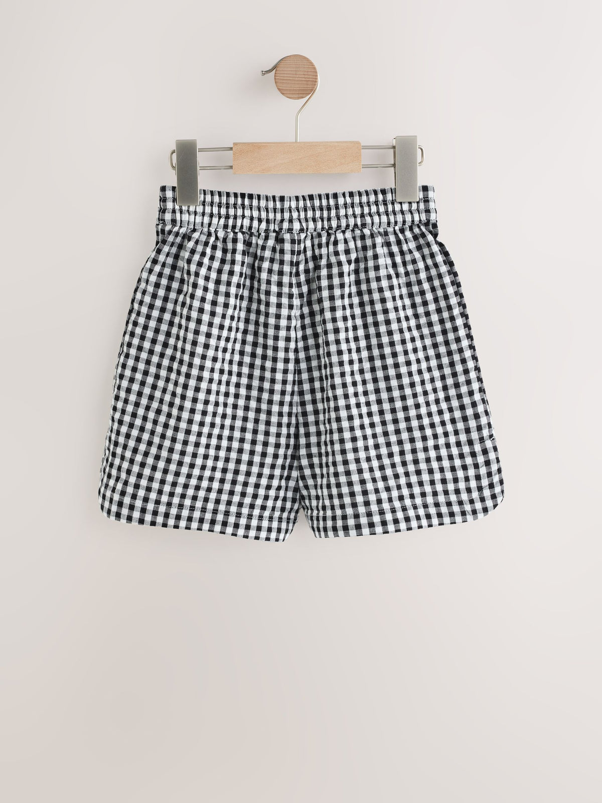 Black/White Gingham Pull On Shorts (3-16yrs)