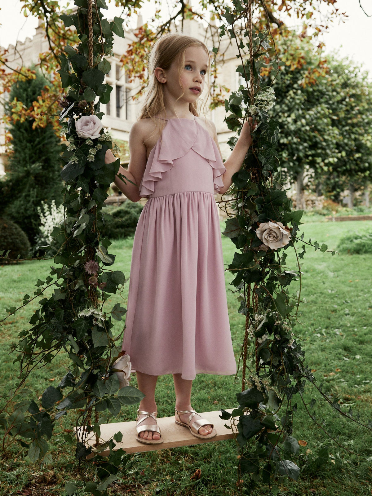 Pink Ruffle Prom Dress (6-16yrs)