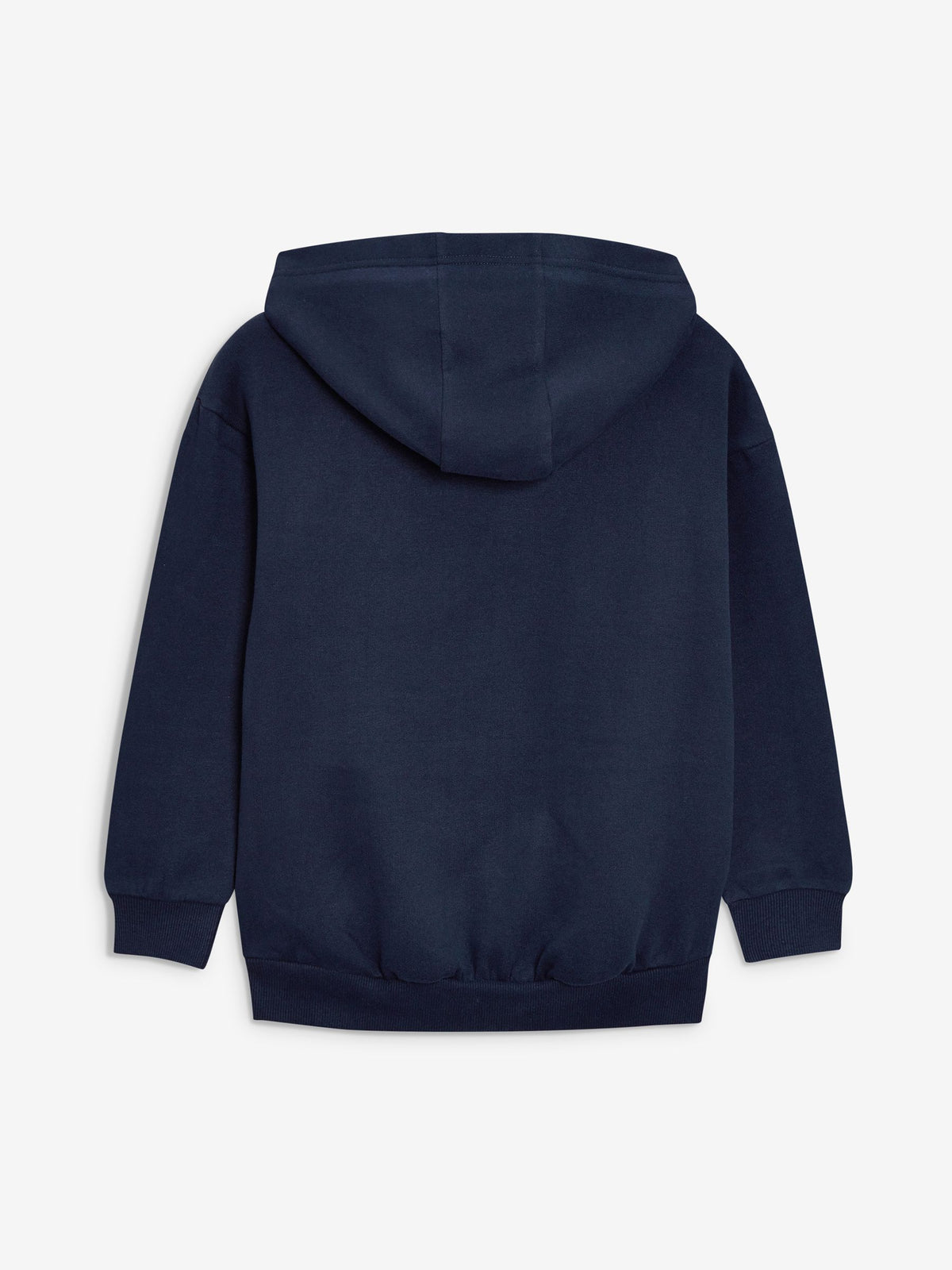 Navy Blue Cotton Rich Zip Through Sports Hoodie (3-16yrs)