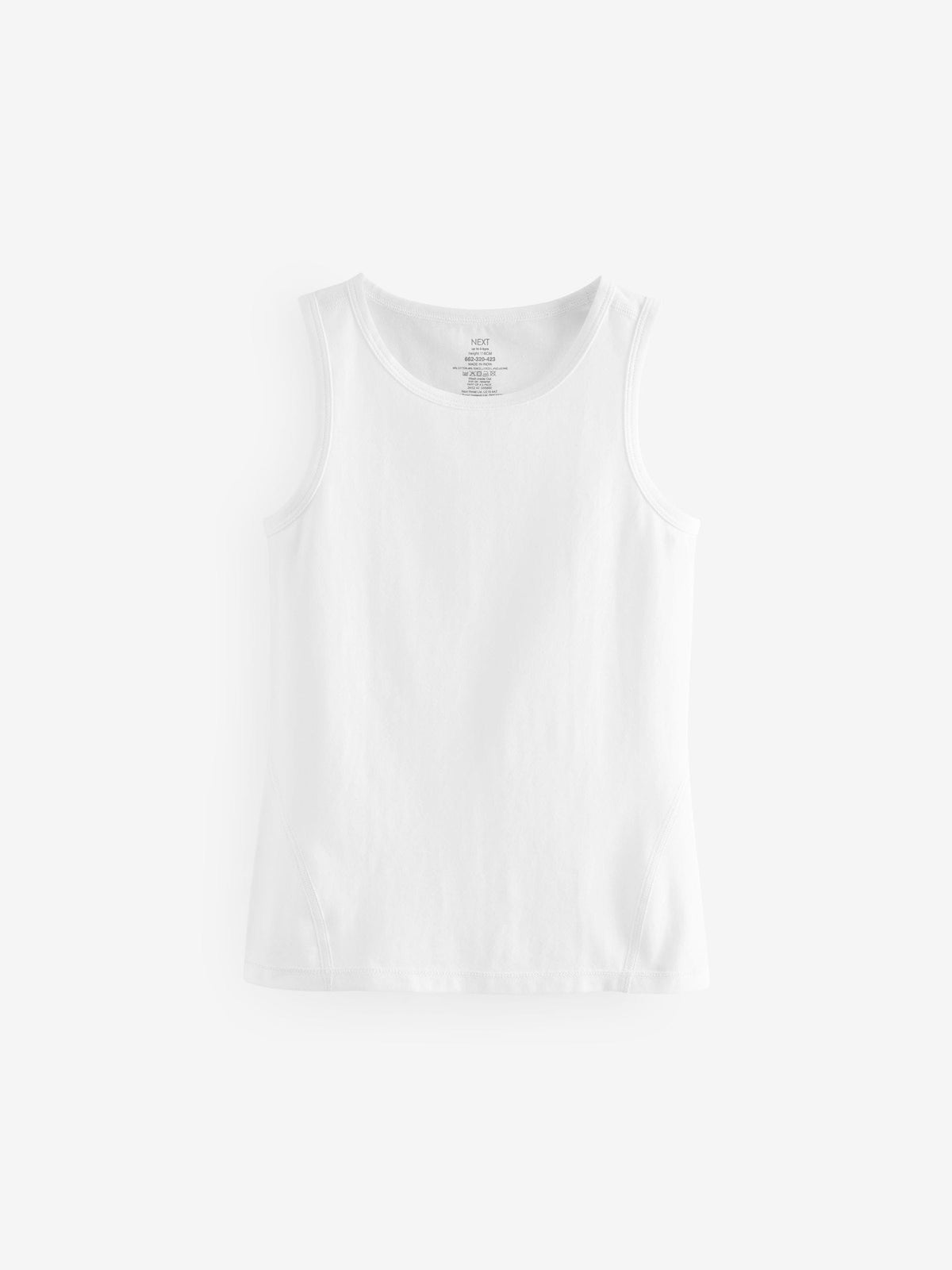 White Kind to Skin 3 Pack Vests (1.5-12yrs)