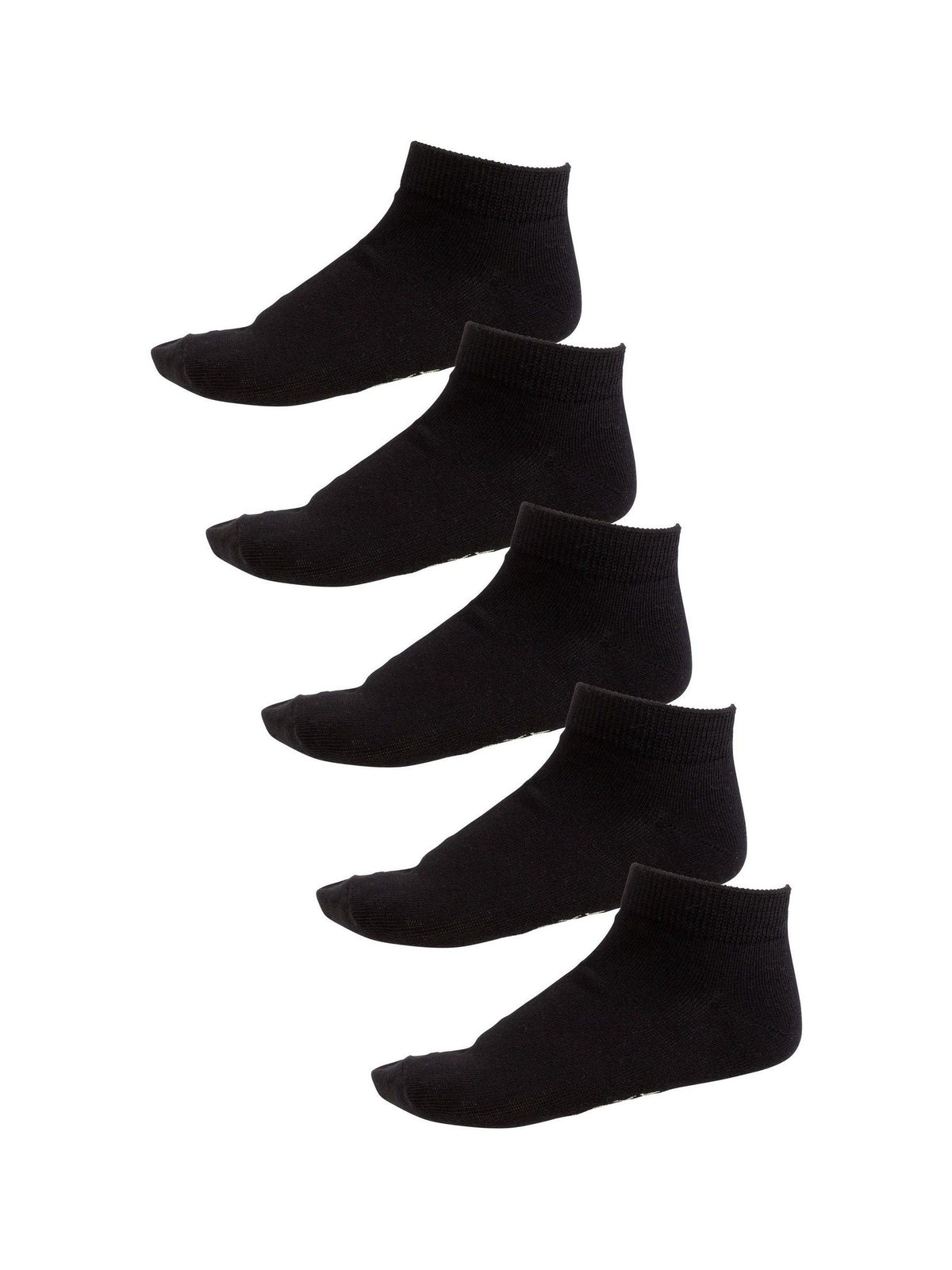 Black 5 Pack Cotton Rich Trainer Socks