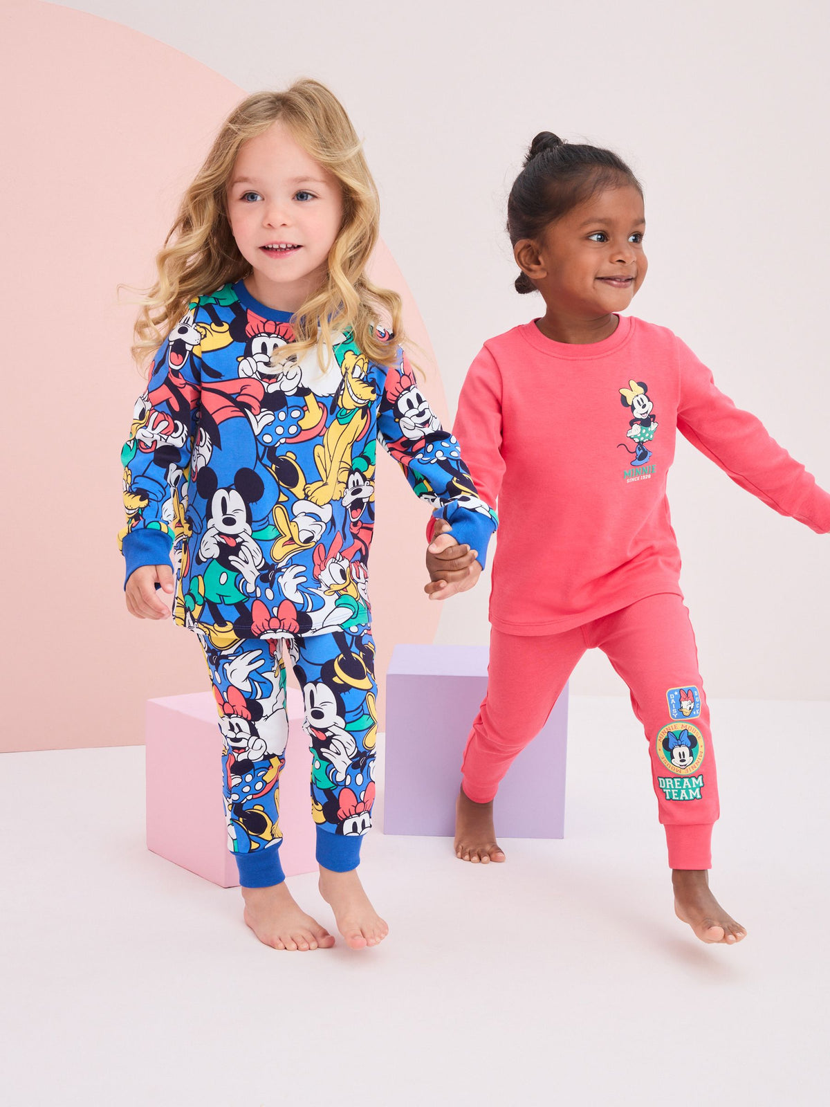 Red/Blue 2 Pack License Minnie Mouse Snuggle Pyjamas (9mths-12yrs)