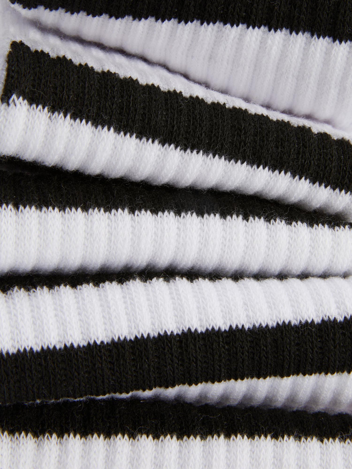 5pk Stripe Crew Socks - White
