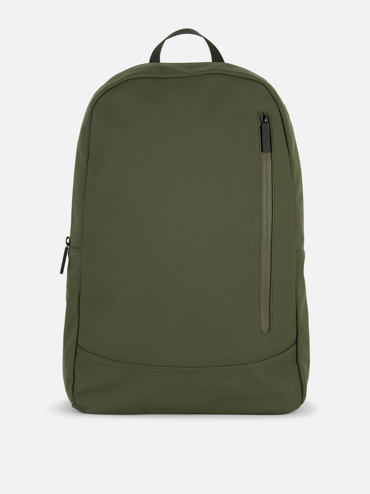 Casual Zip-Up Backpack - Khaki