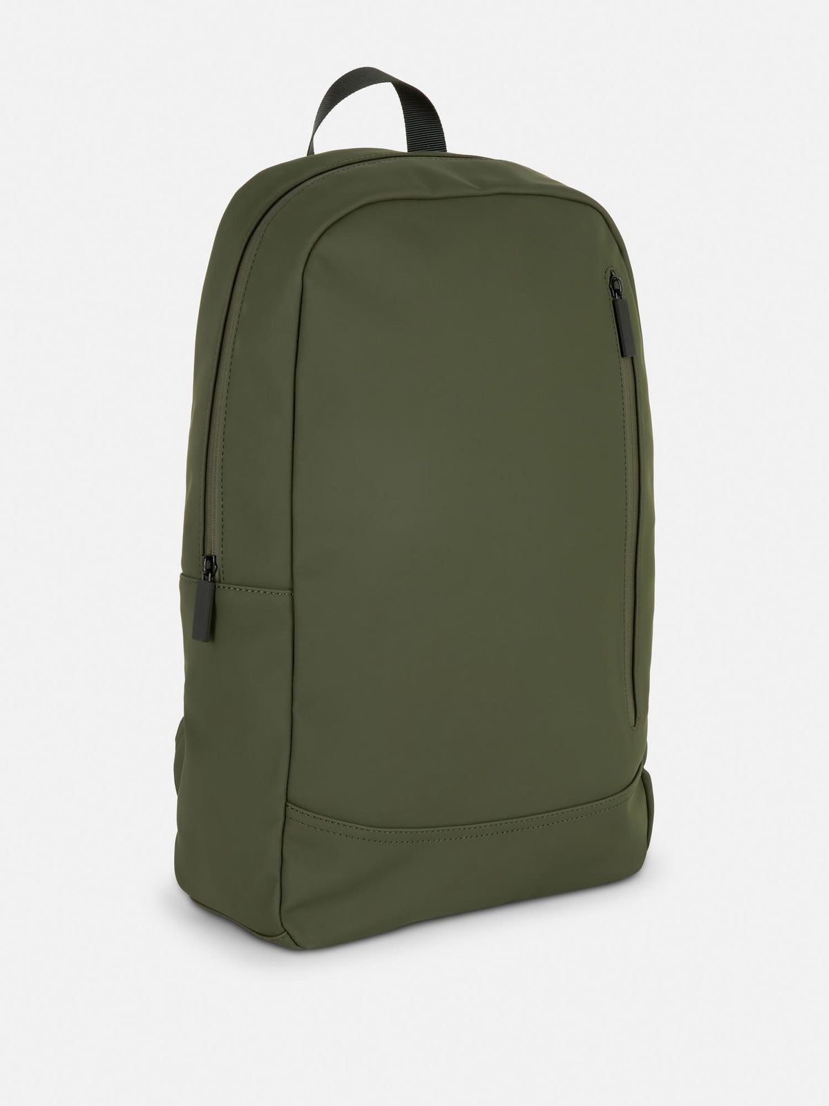 Casual Zip-Up Backpack - Khaki