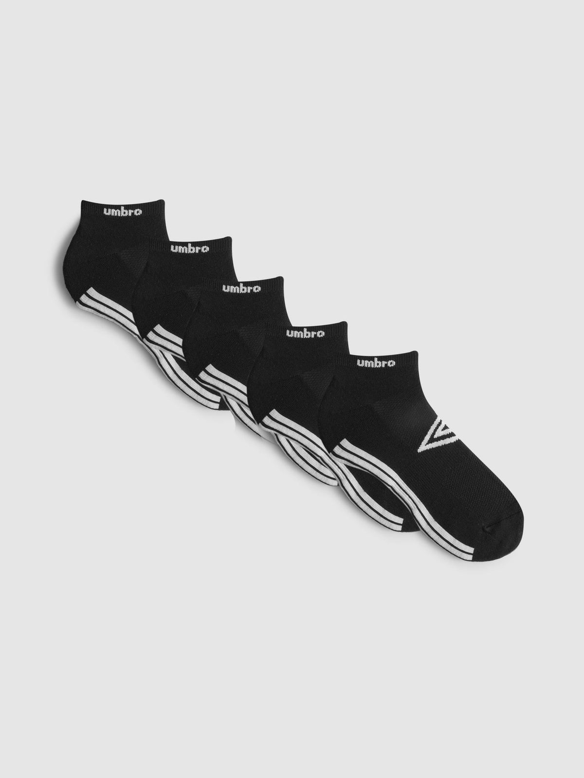 5pk Umbro Trainer Socks - Black