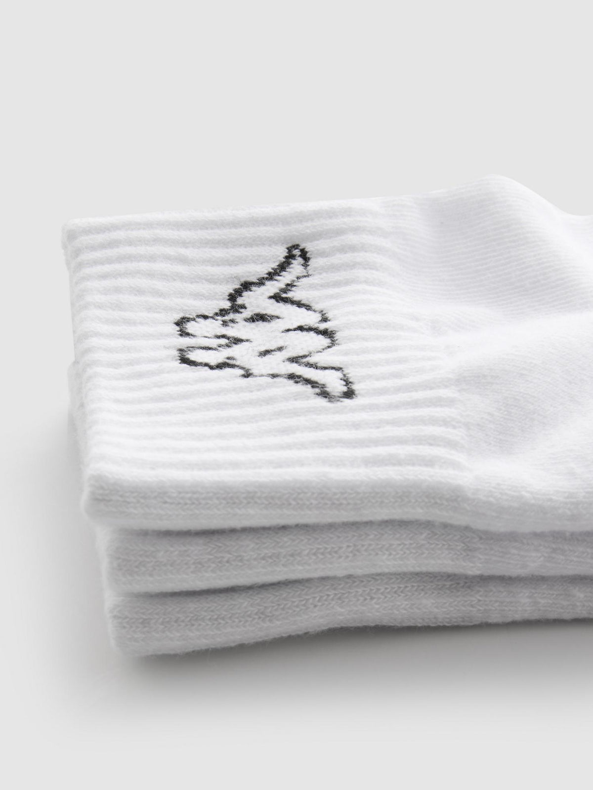 3pk Kappa x Primark Quarter Crew Socks - White