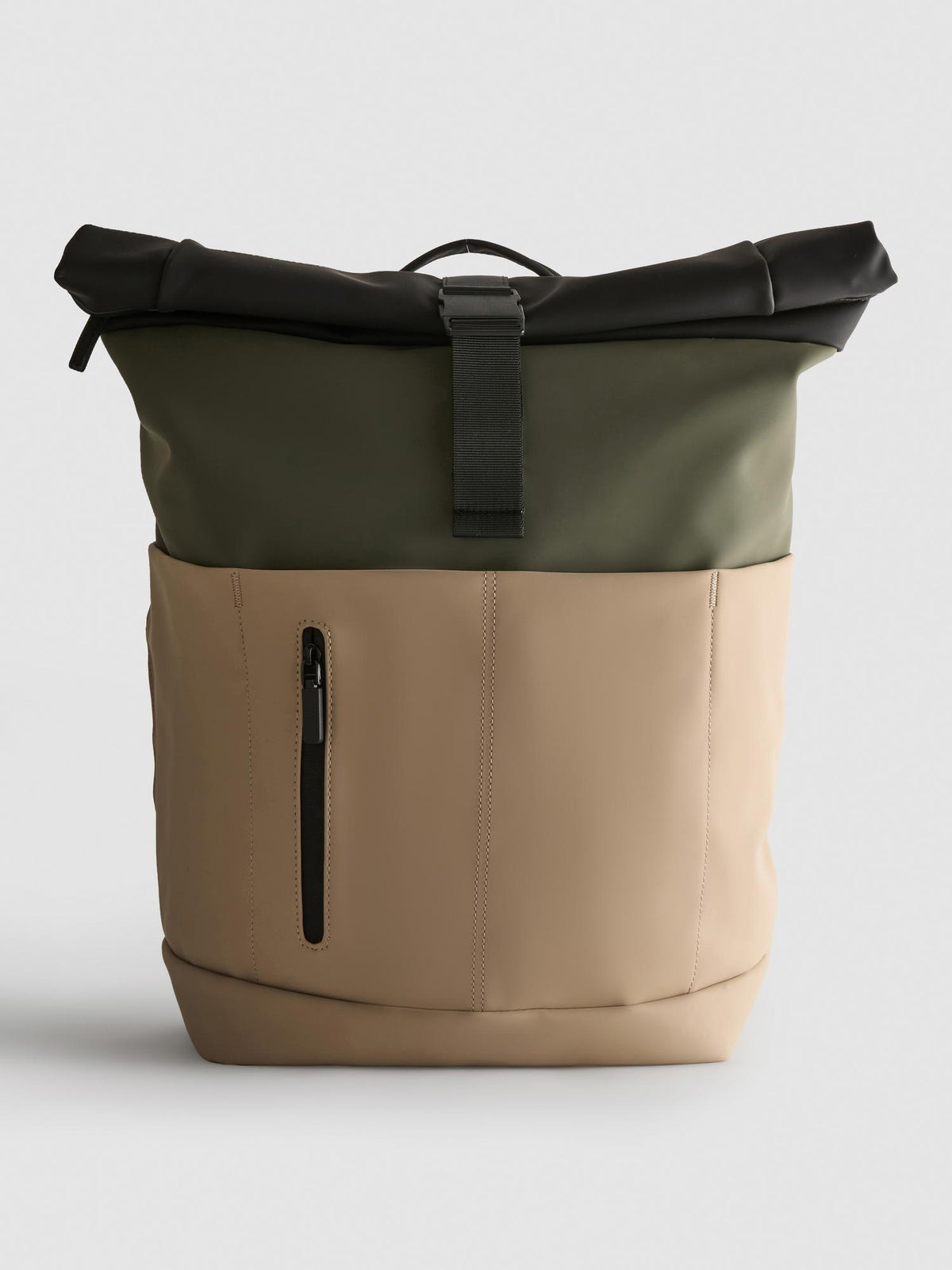 Roll Top Backpack - Ecru