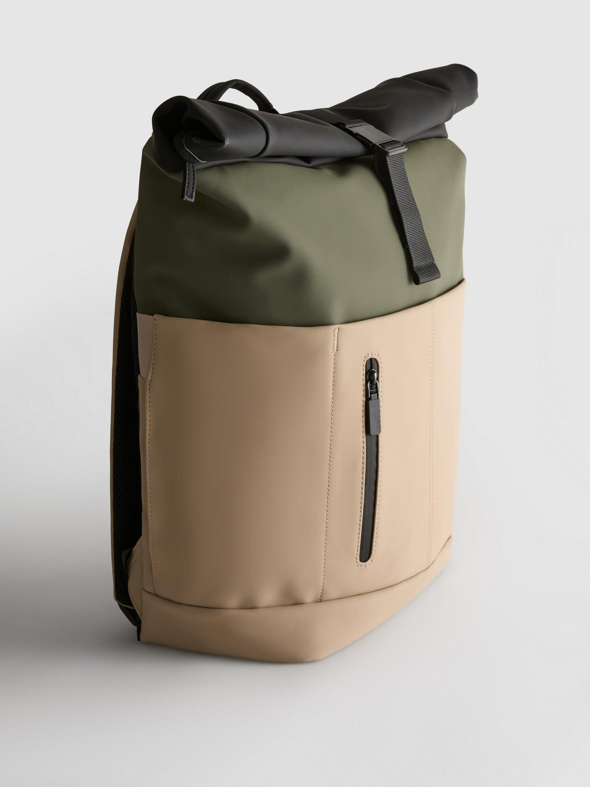 Roll Top Backpack - Ecru