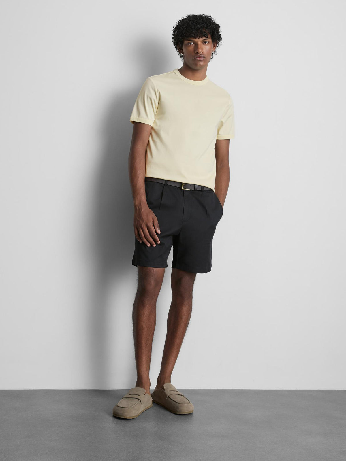 The Edit Slim Fit Cotton T-Shirt - Yellow
