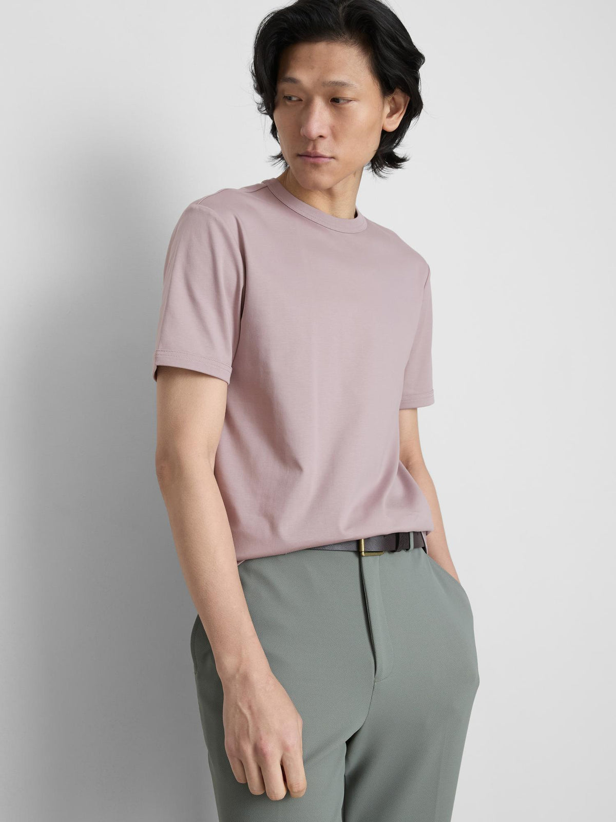 The Edit Slim Fit Cotton T-Shirt - Pink