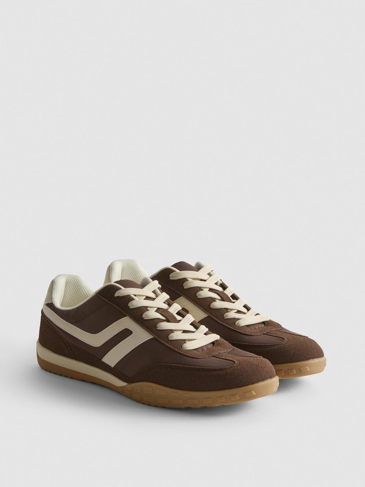 Contrast Panel Trainers - Brown