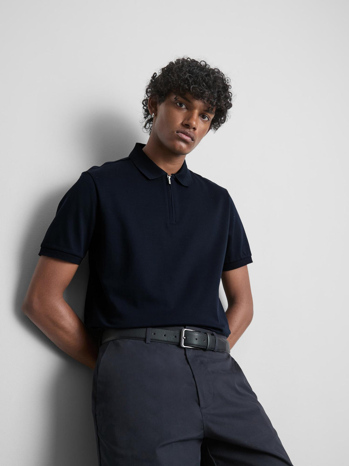 The Edit Smart Polo Shirt - Navy