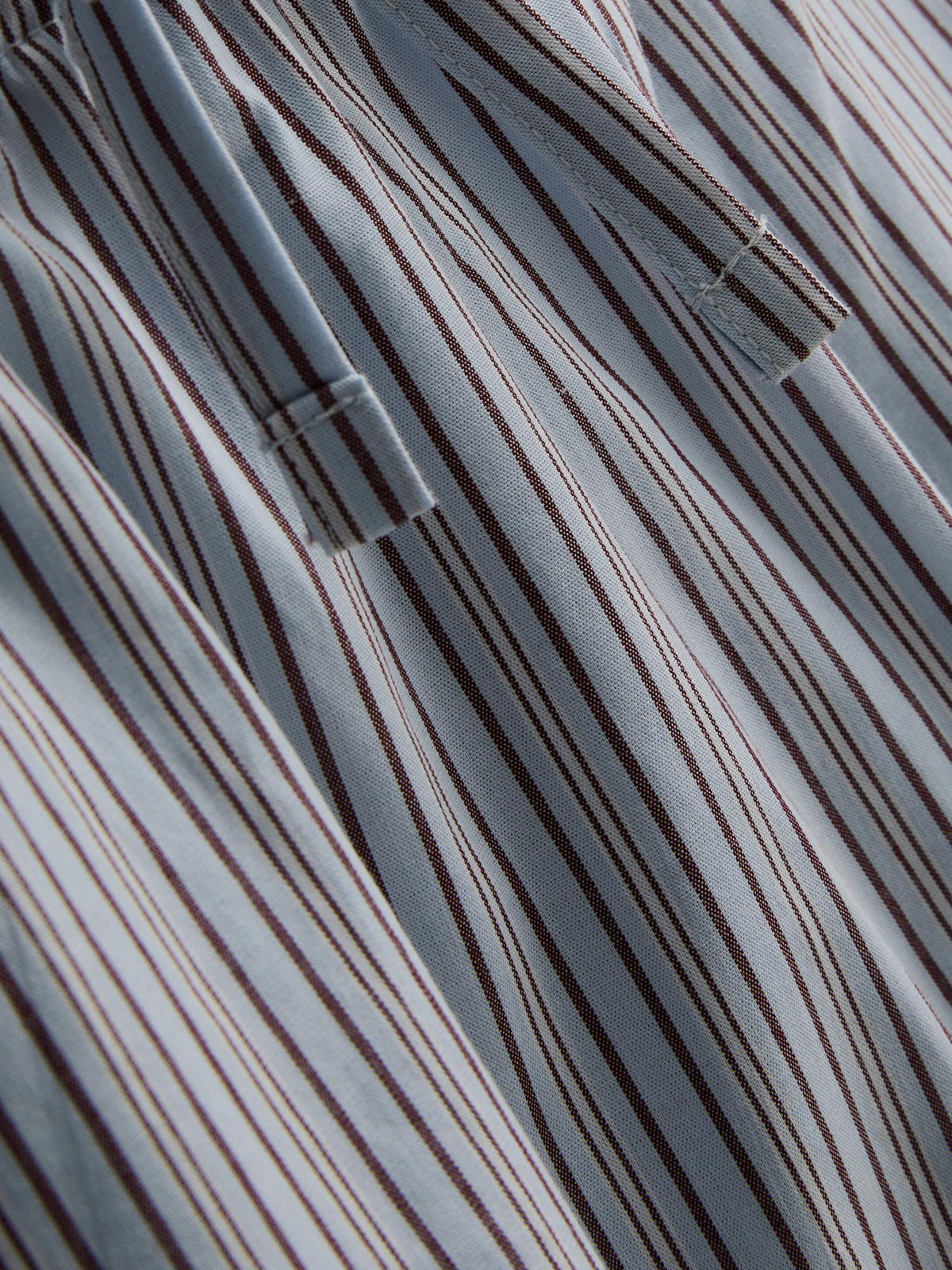 Striped Short Pyjama Set - Burgundy