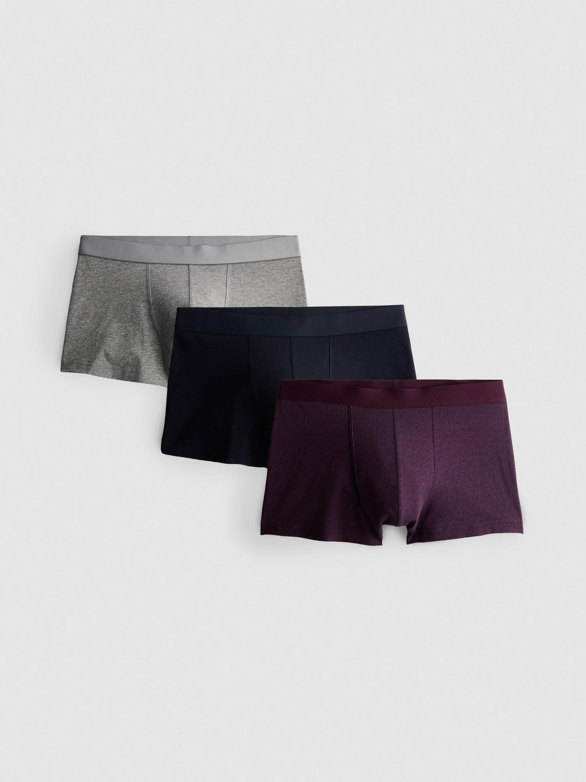 3pk Essential Trunks - Burgundy