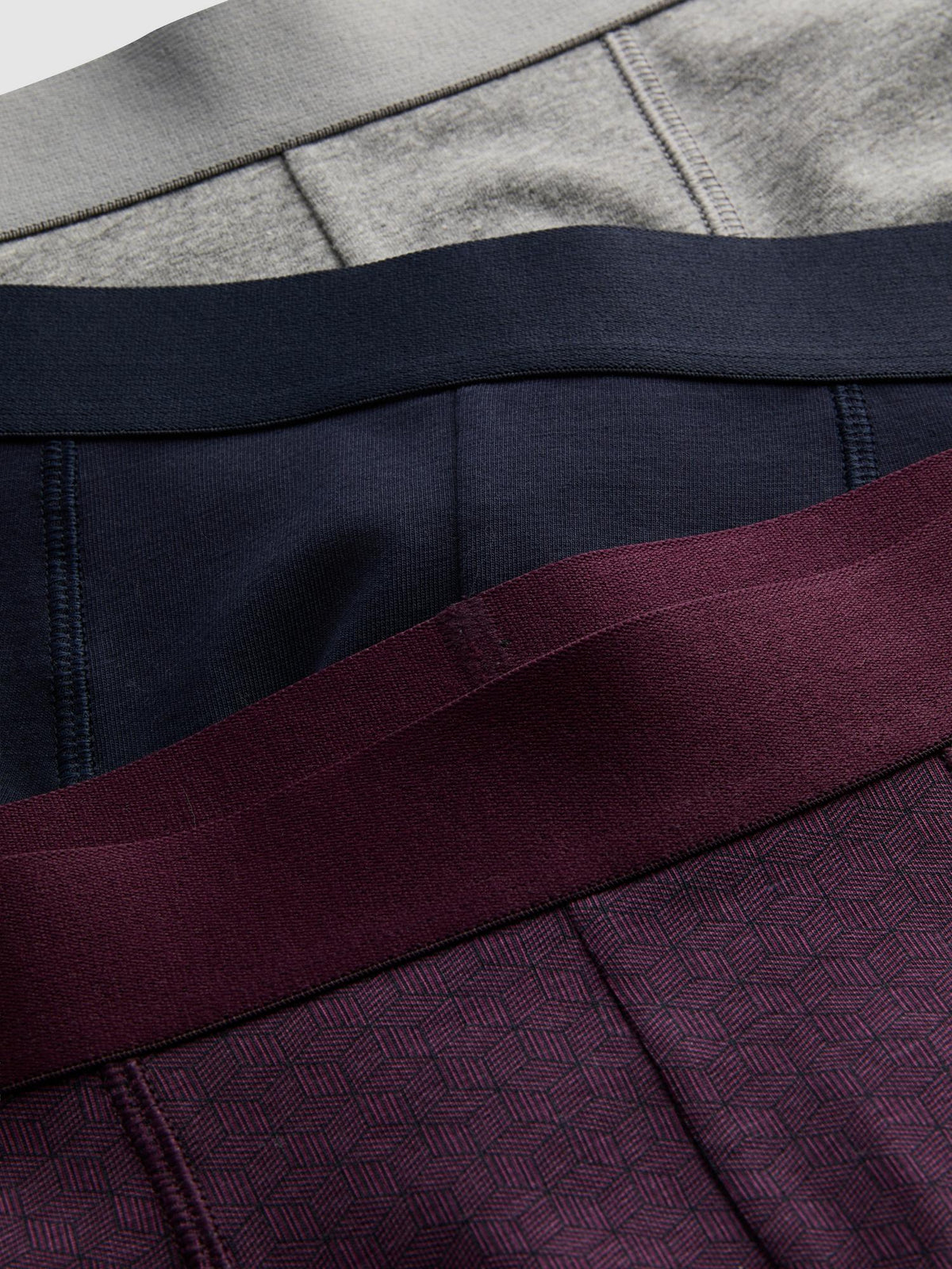 3pk Essential Trunks - Burgundy
