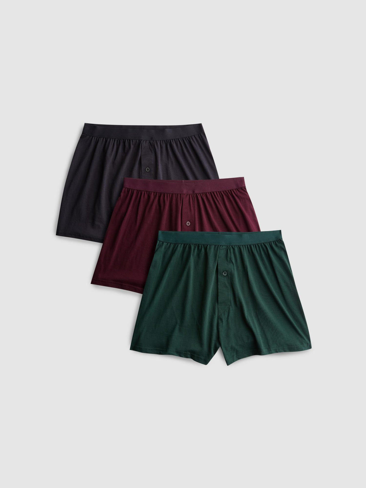 3pk Pure Cotton Boxer Shorts - Burgundy