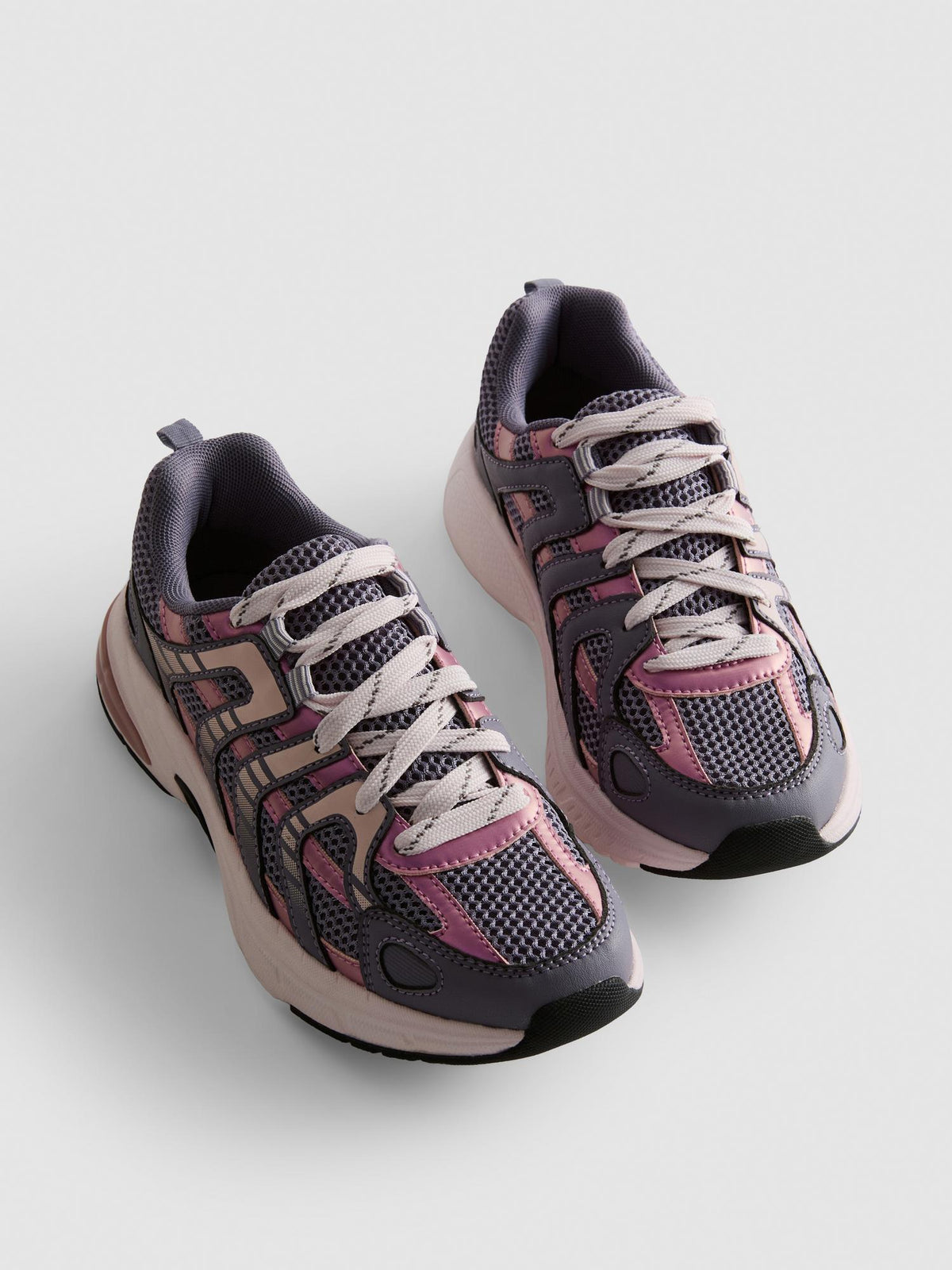 Stripe Low-Top Trainers - Purple