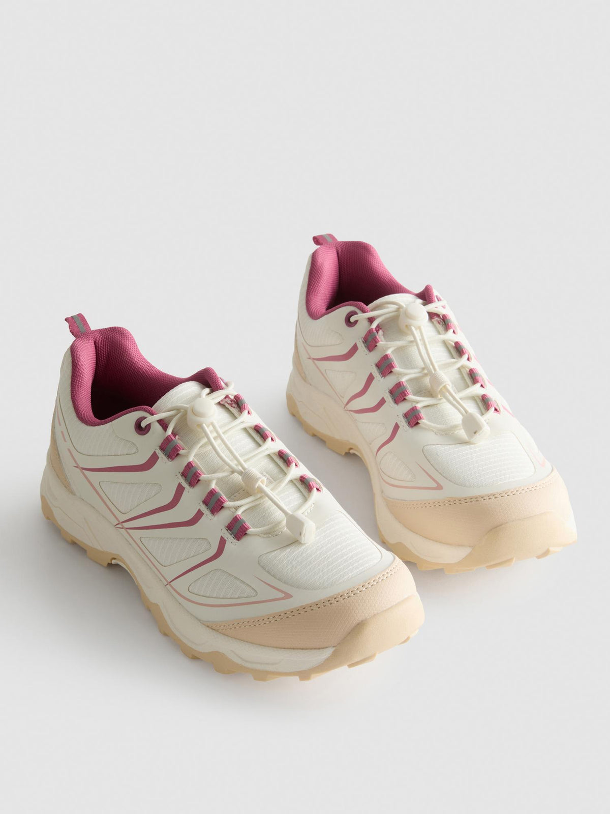 Chunky Toggle Trainers - Cream