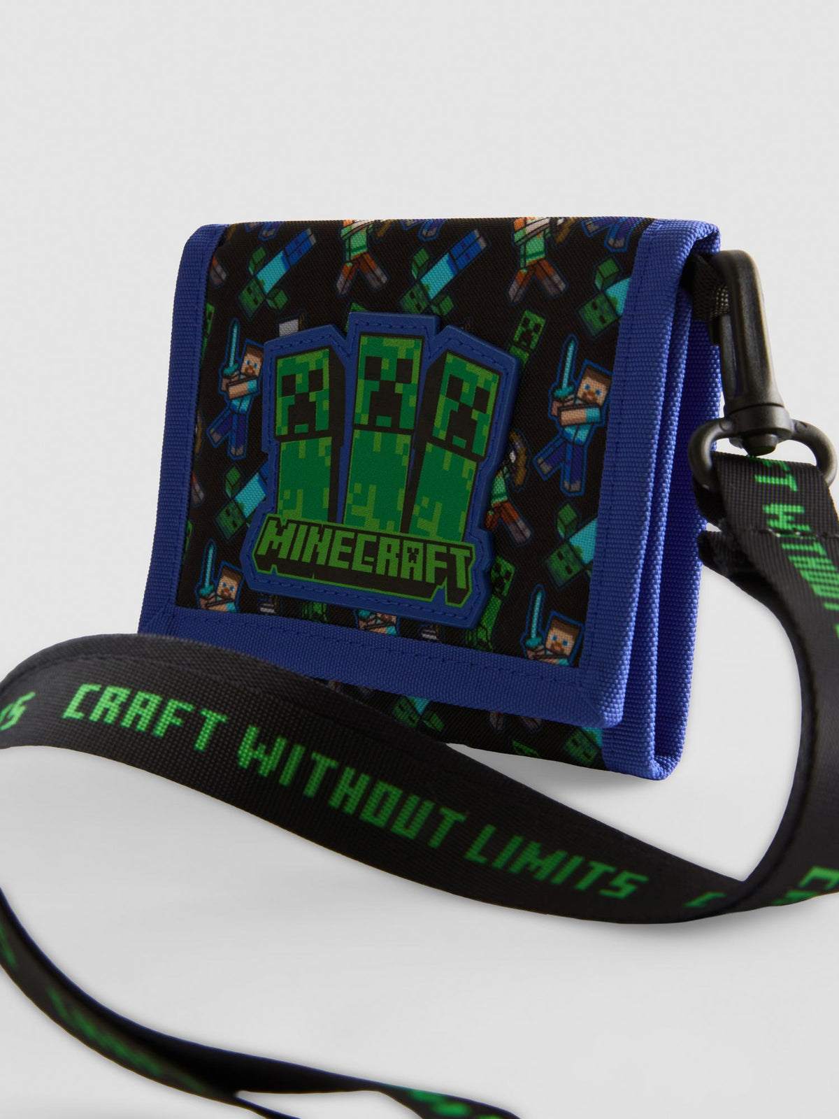 Minecraft Creeper Wallet - Blue