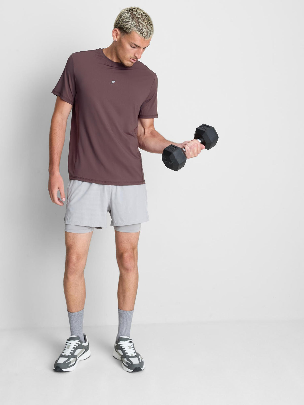 Panelled Gym T-Shirt - Pink