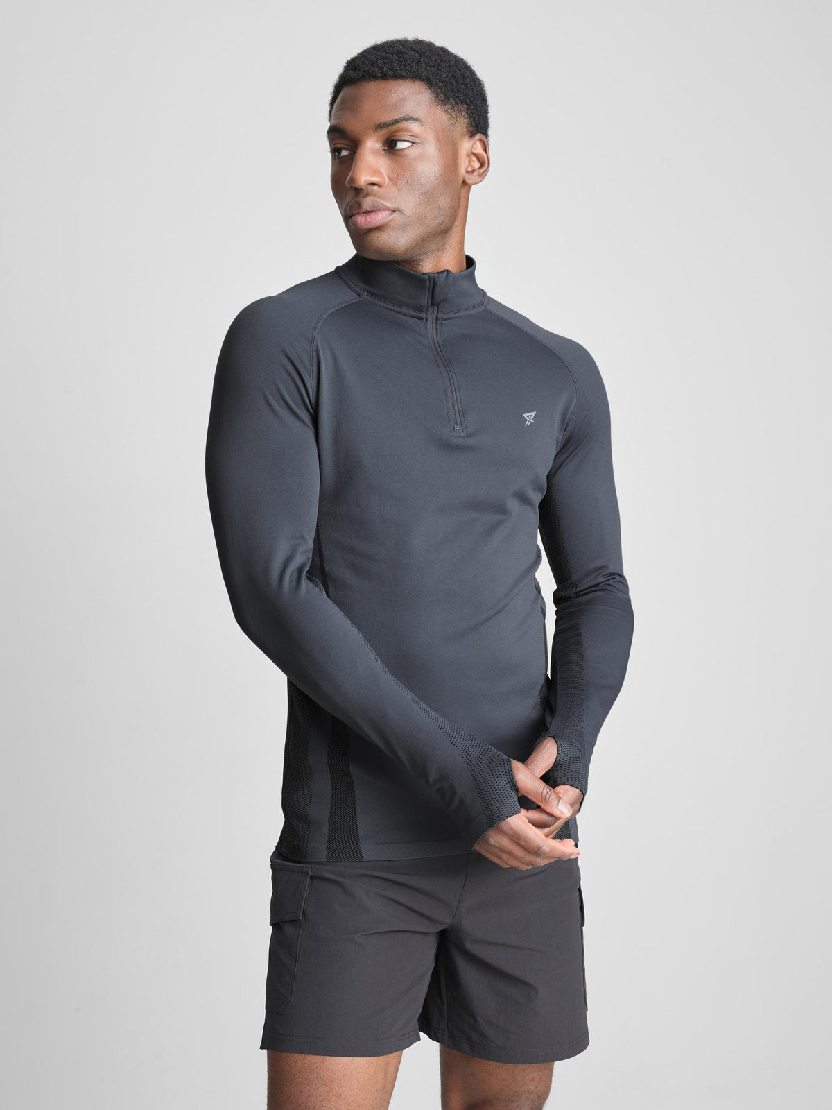 Primark Form | Quarter Zip Gym Top - Blue