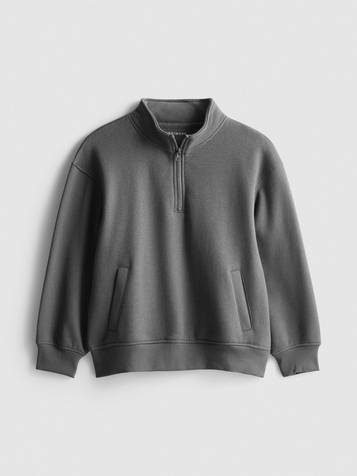 7-15yrs | Cotton Rich Half-Zip Sweatshirt - Charcoal