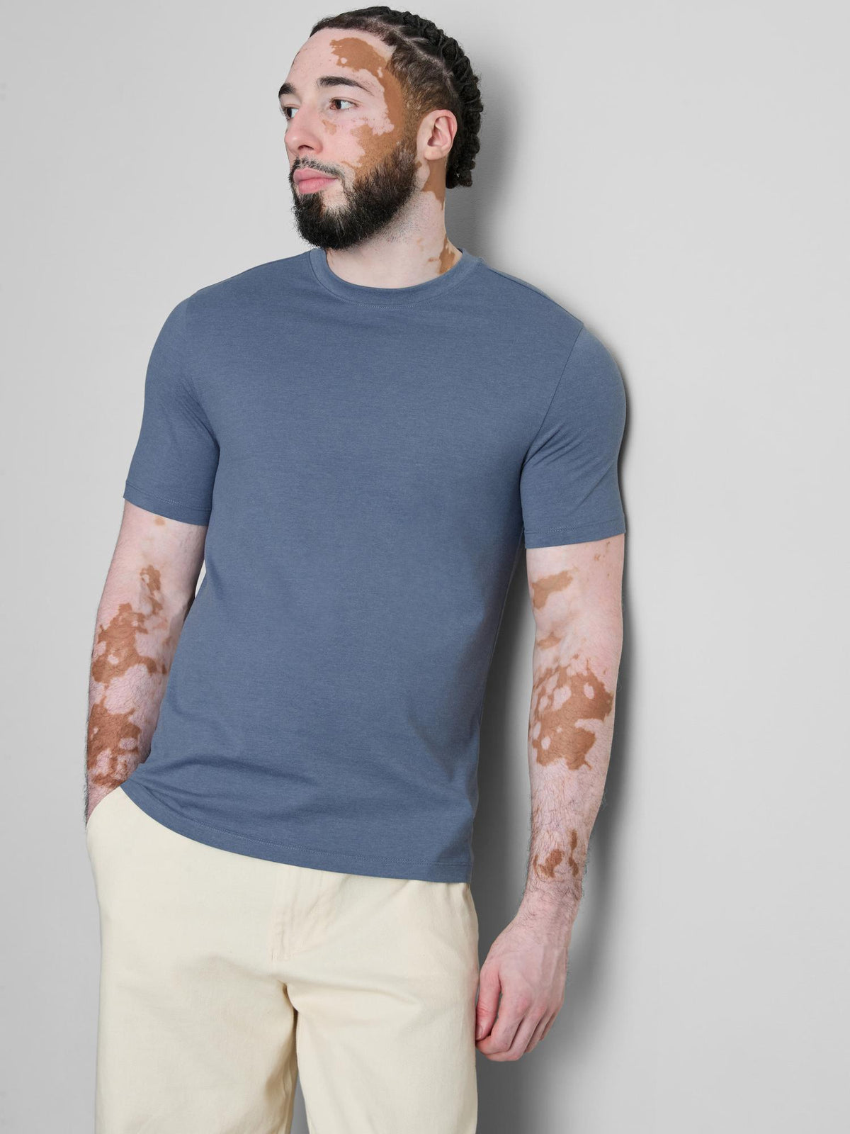 Relaxed Fit LYCRA® T-Shirt - Blue Marl