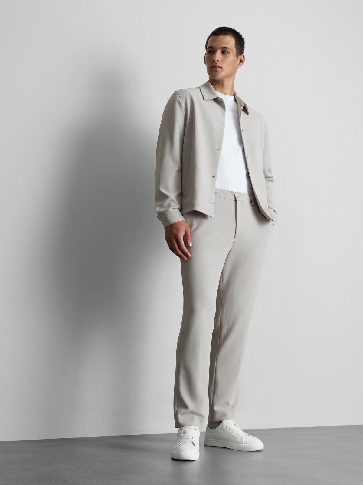 The Edit Regular Fit Suit Trousers - Light Grey