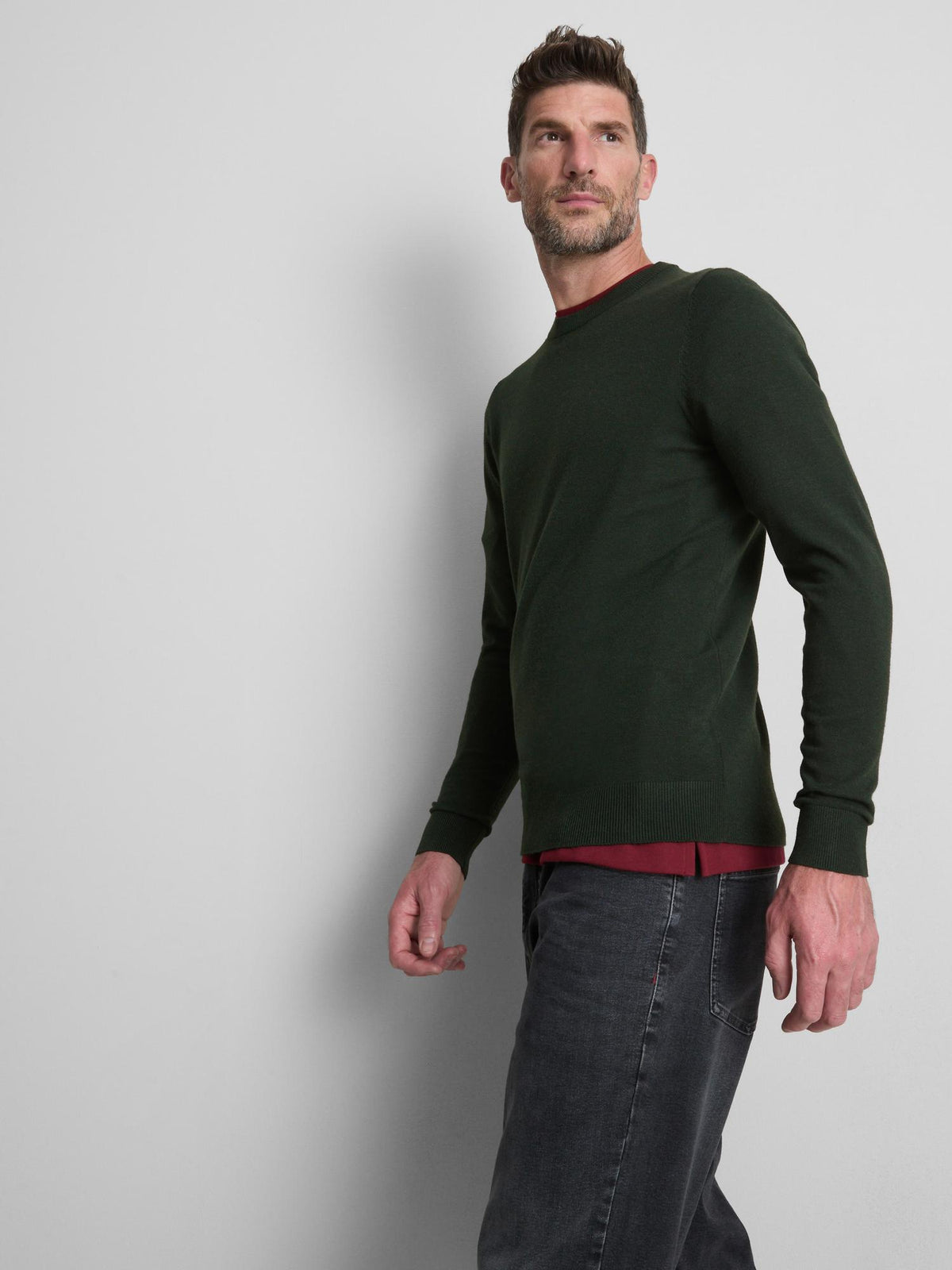 Crew Neck Jumper - Green