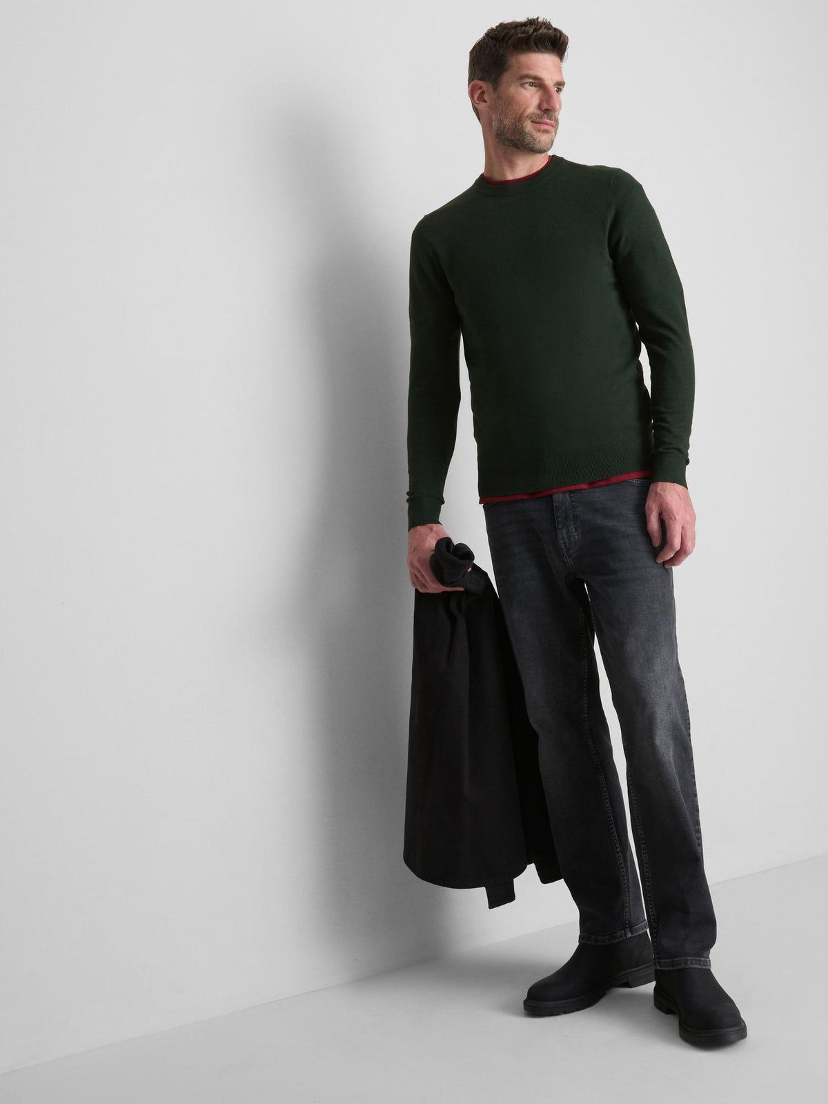 Crew Neck Jumper - Green