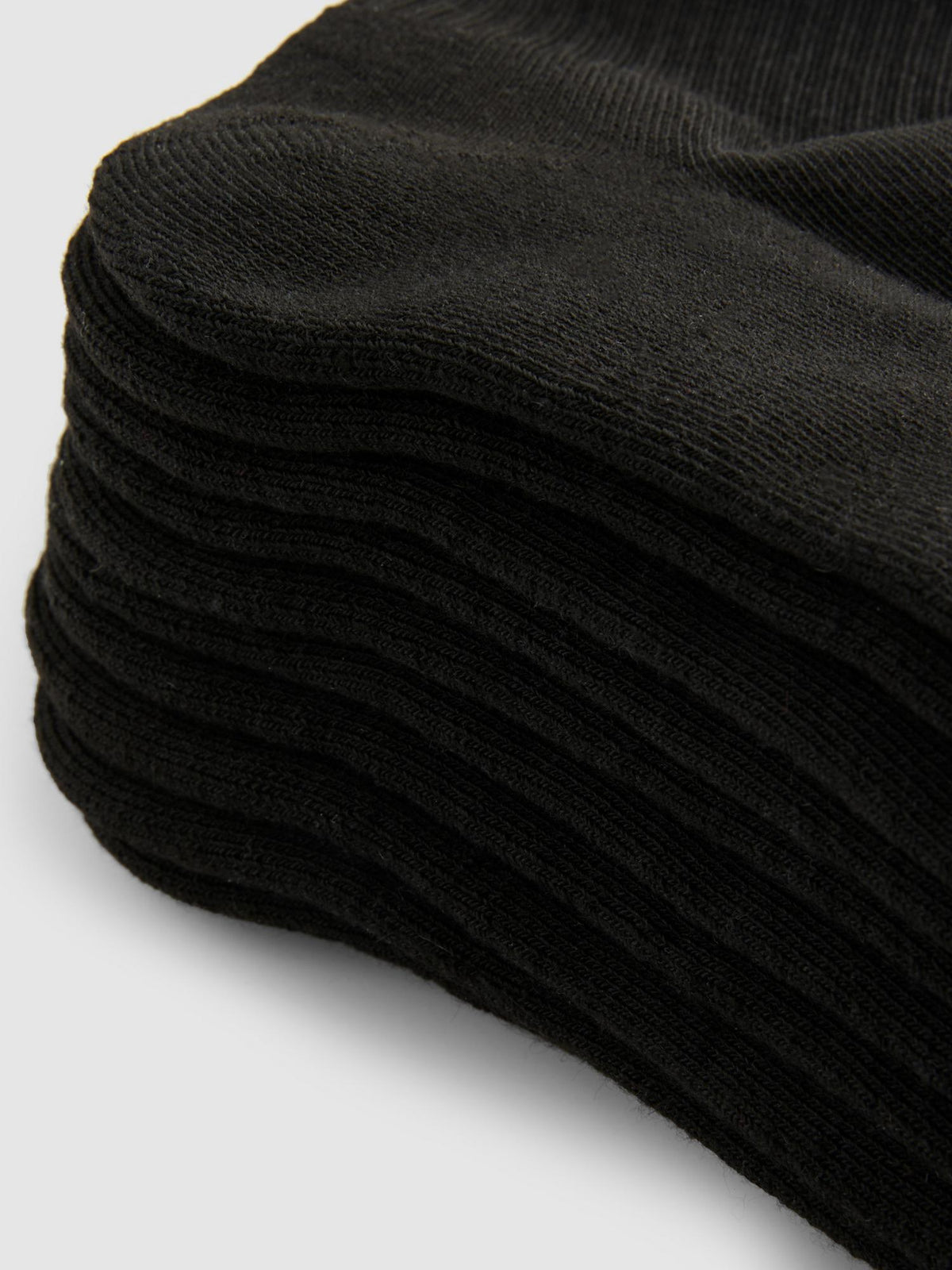 5pk Ribbed Crew Socks - Black