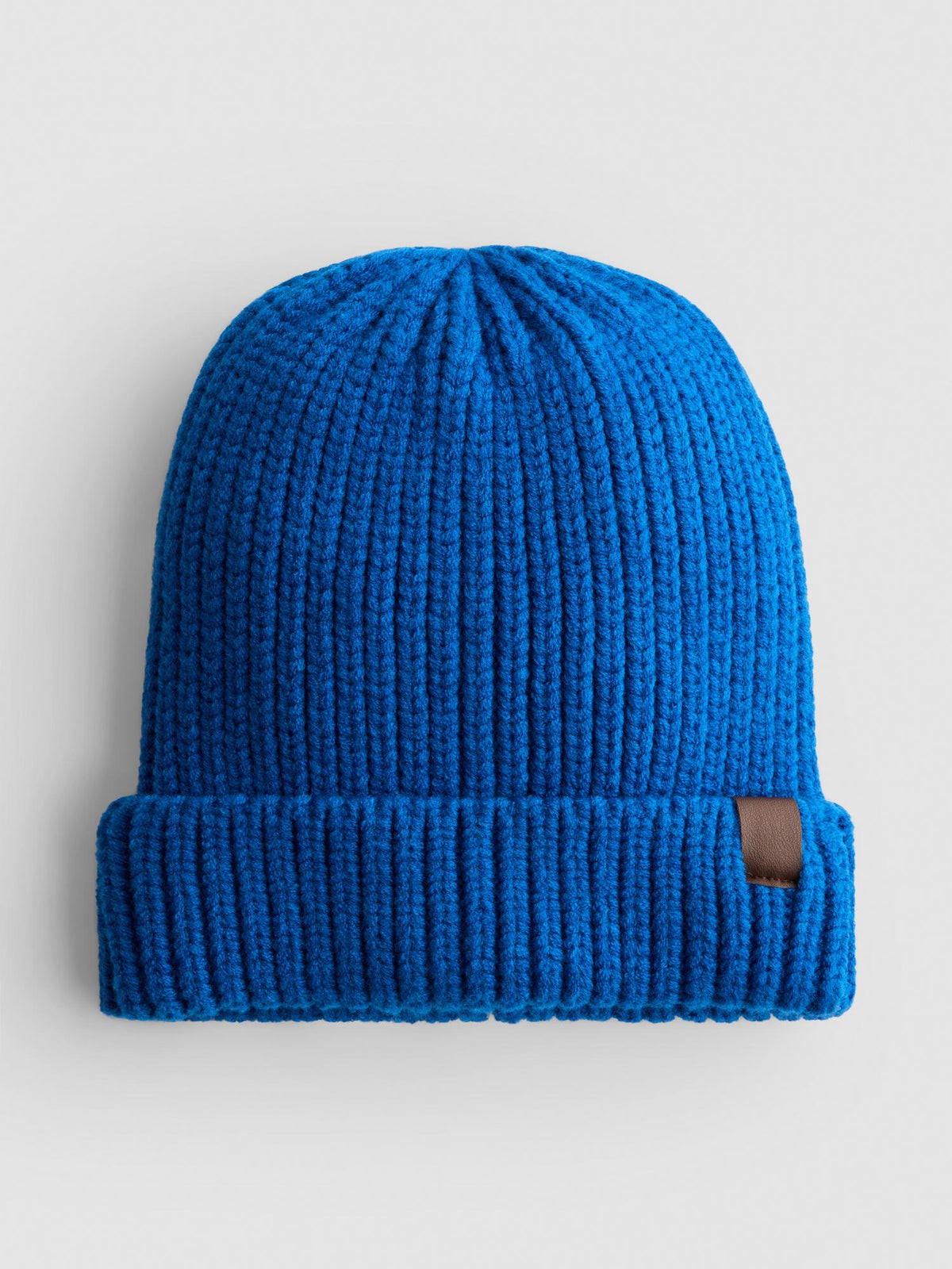 Ribbed Beanie Hat - Bright Blue