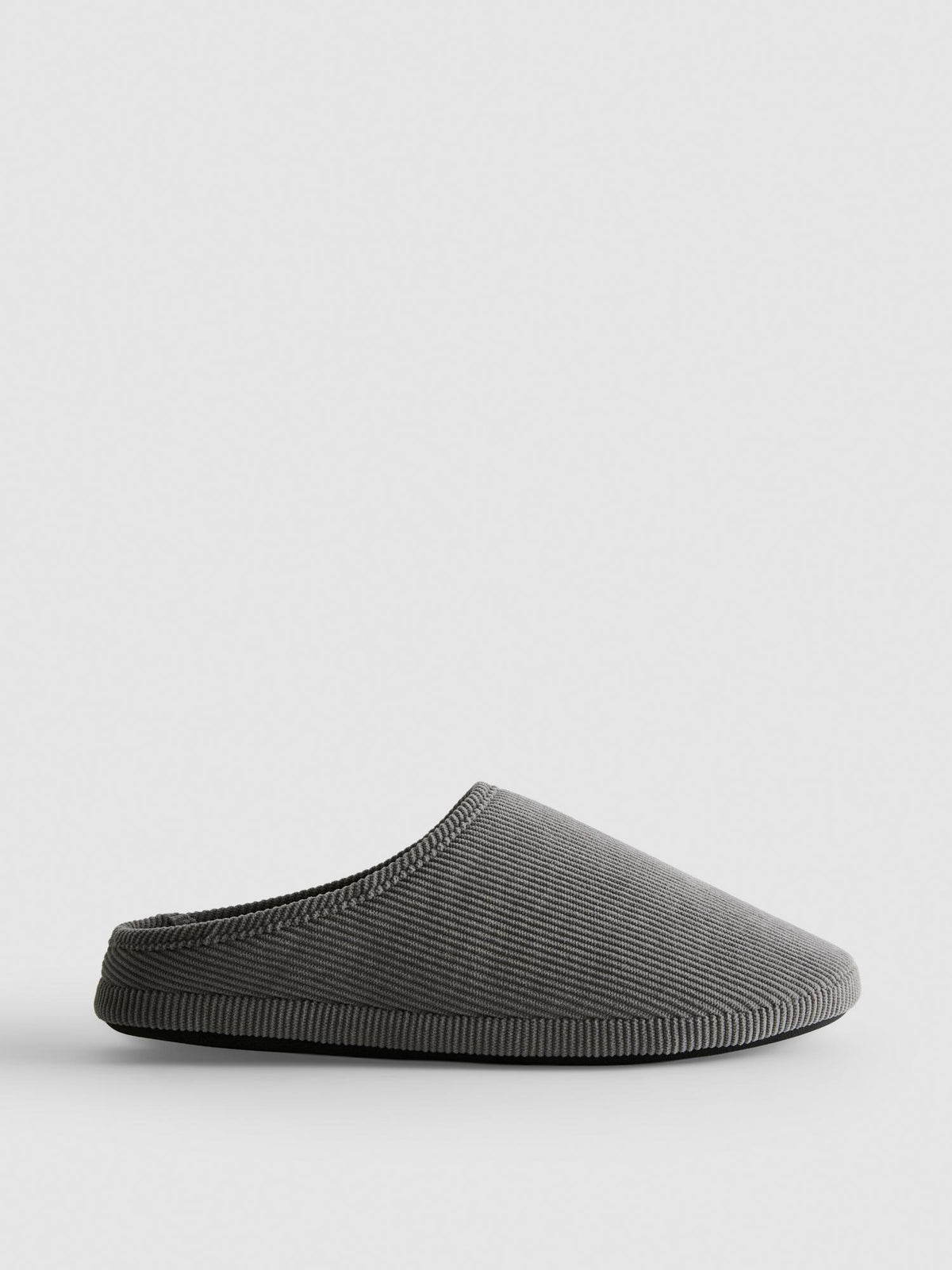 Corduroy Mule Slippers - Grey