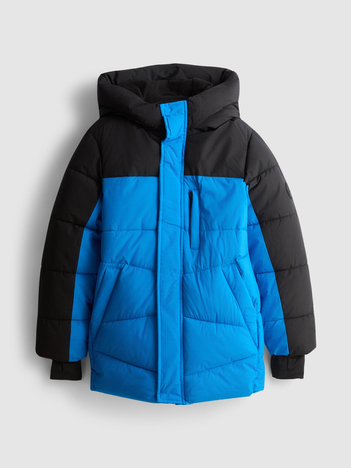 7-15yrs | Colour Block Puffer Jacket - Blue