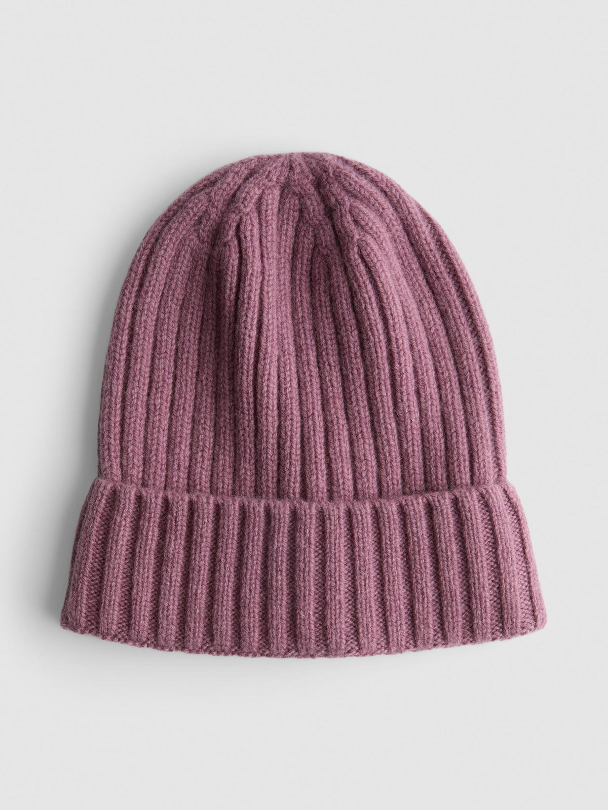 The Edit Pure Wool Beanie - Purple