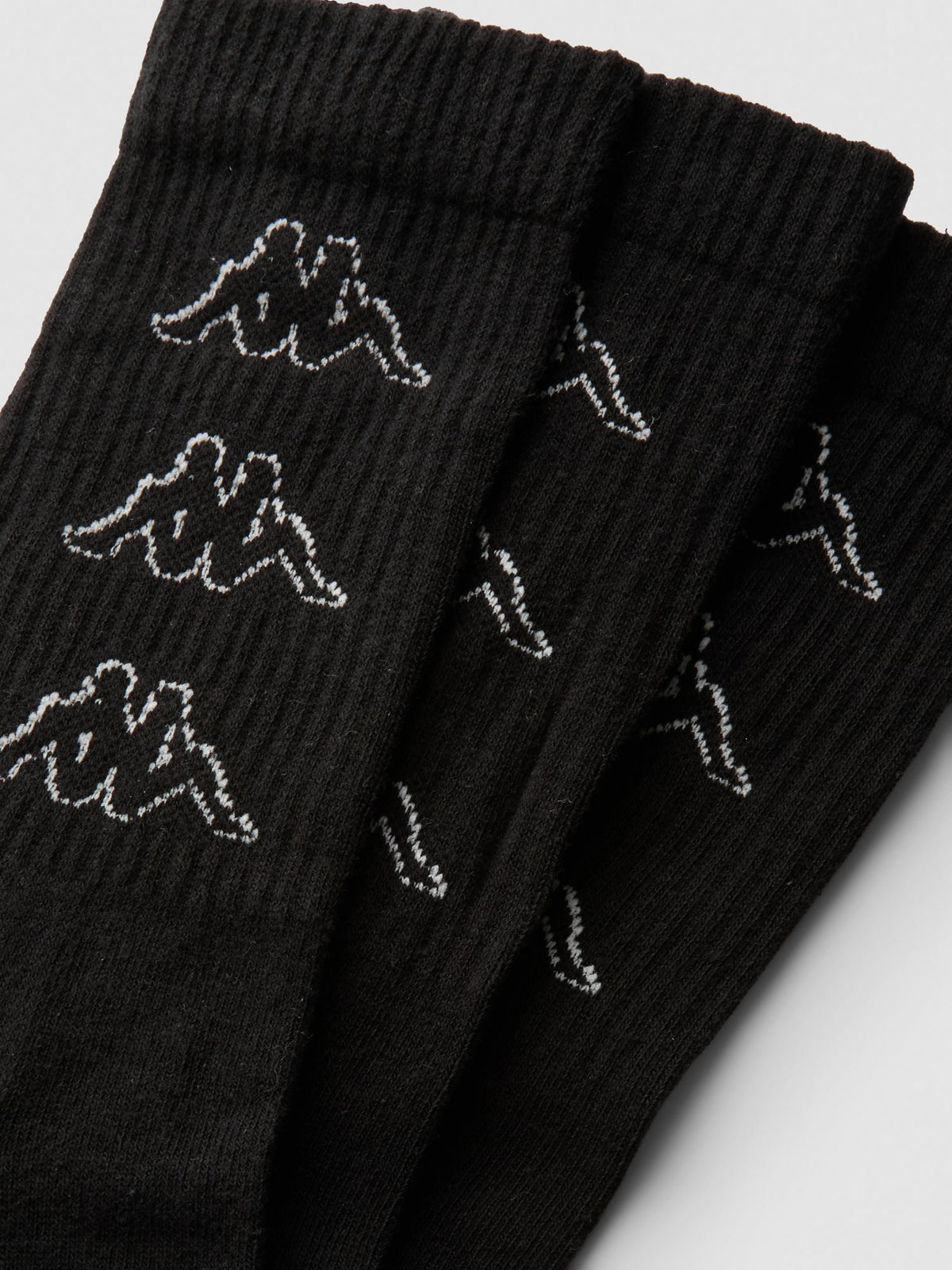 3pk Kappa Cotton Rich Sports Socks - Black