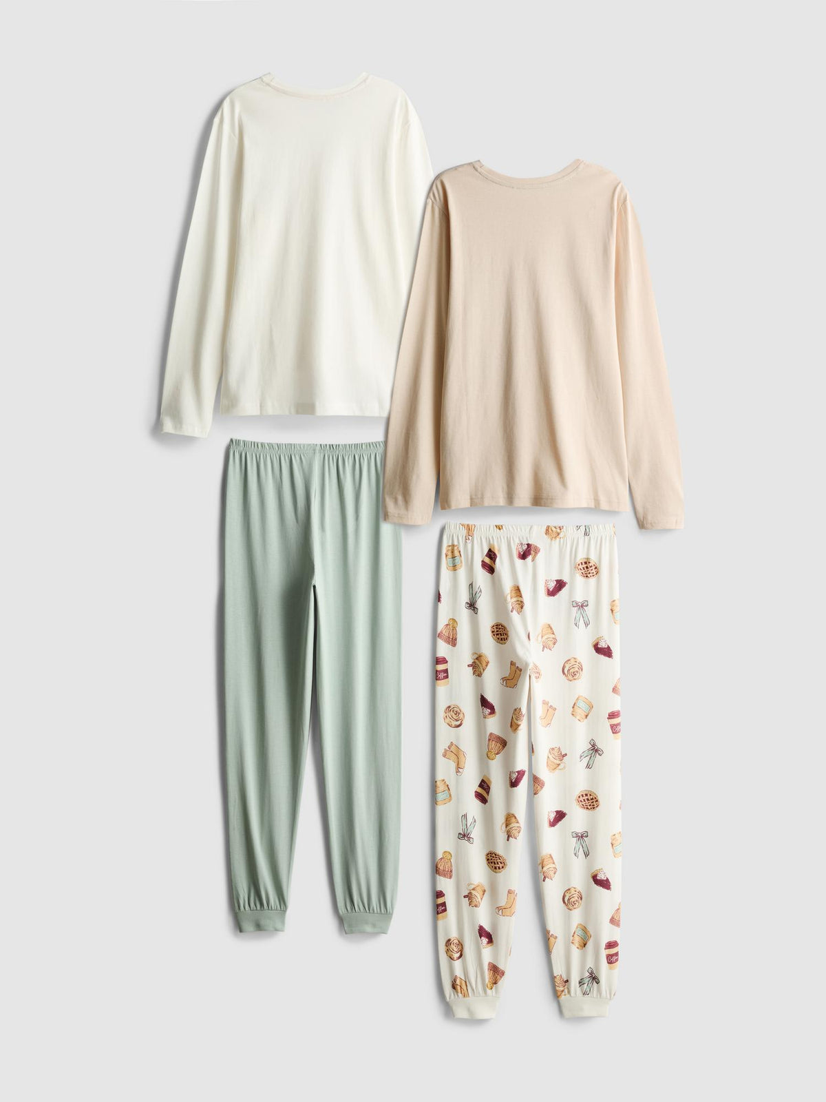7-15yrs | 2pk Pure Cotton Pyjamas - Beige