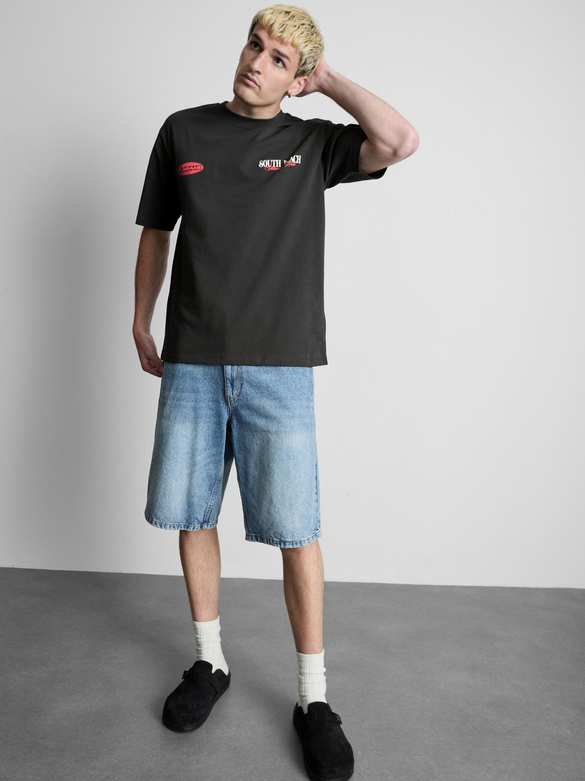 Miami Graphic T-Shirt - Charcoal