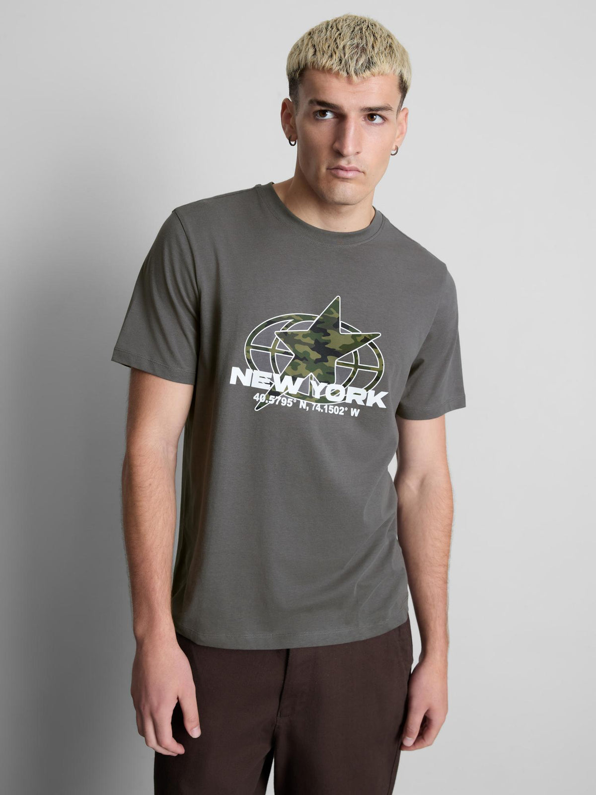 New York Pure Cotton T-Shirt - Charcoal