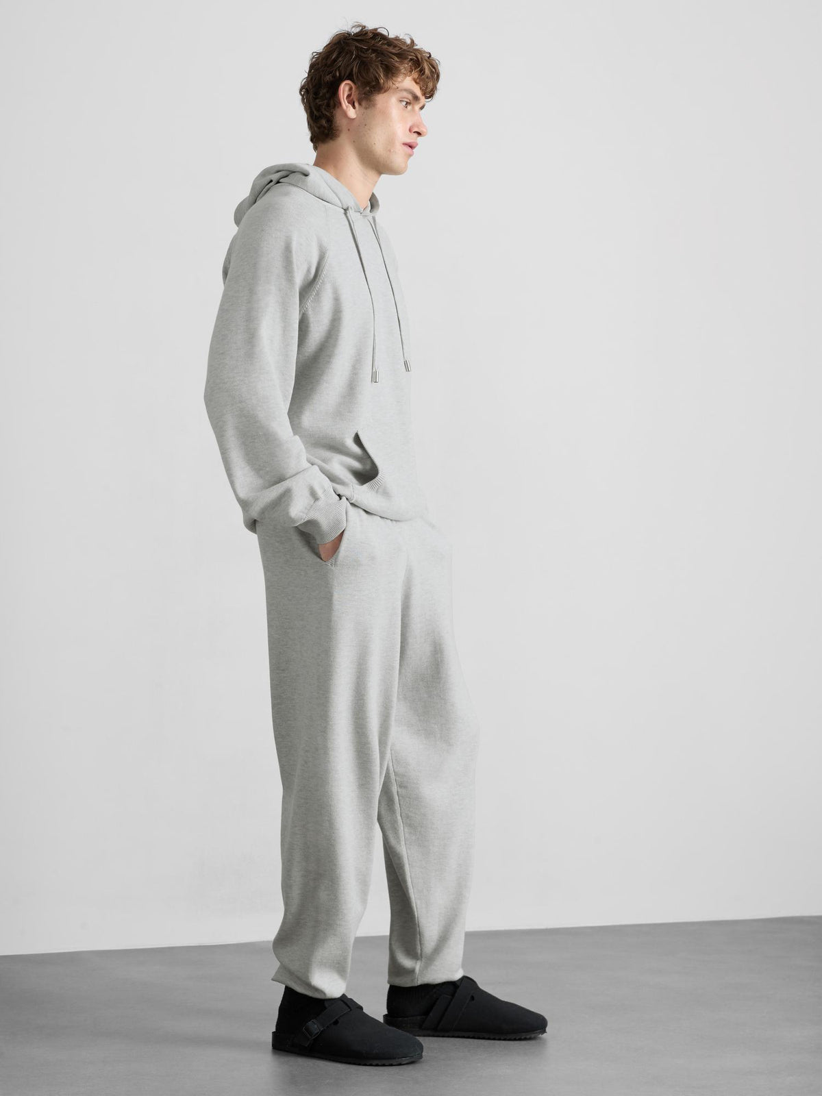 Soft Knit Pyjama Bottoms - Light Grey