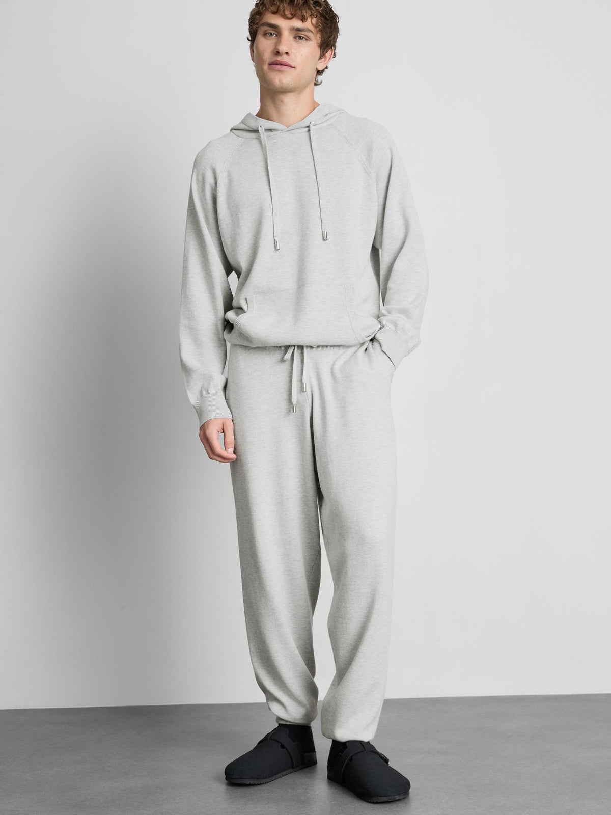 Soft Knit Pyjama Bottoms - Light Grey
