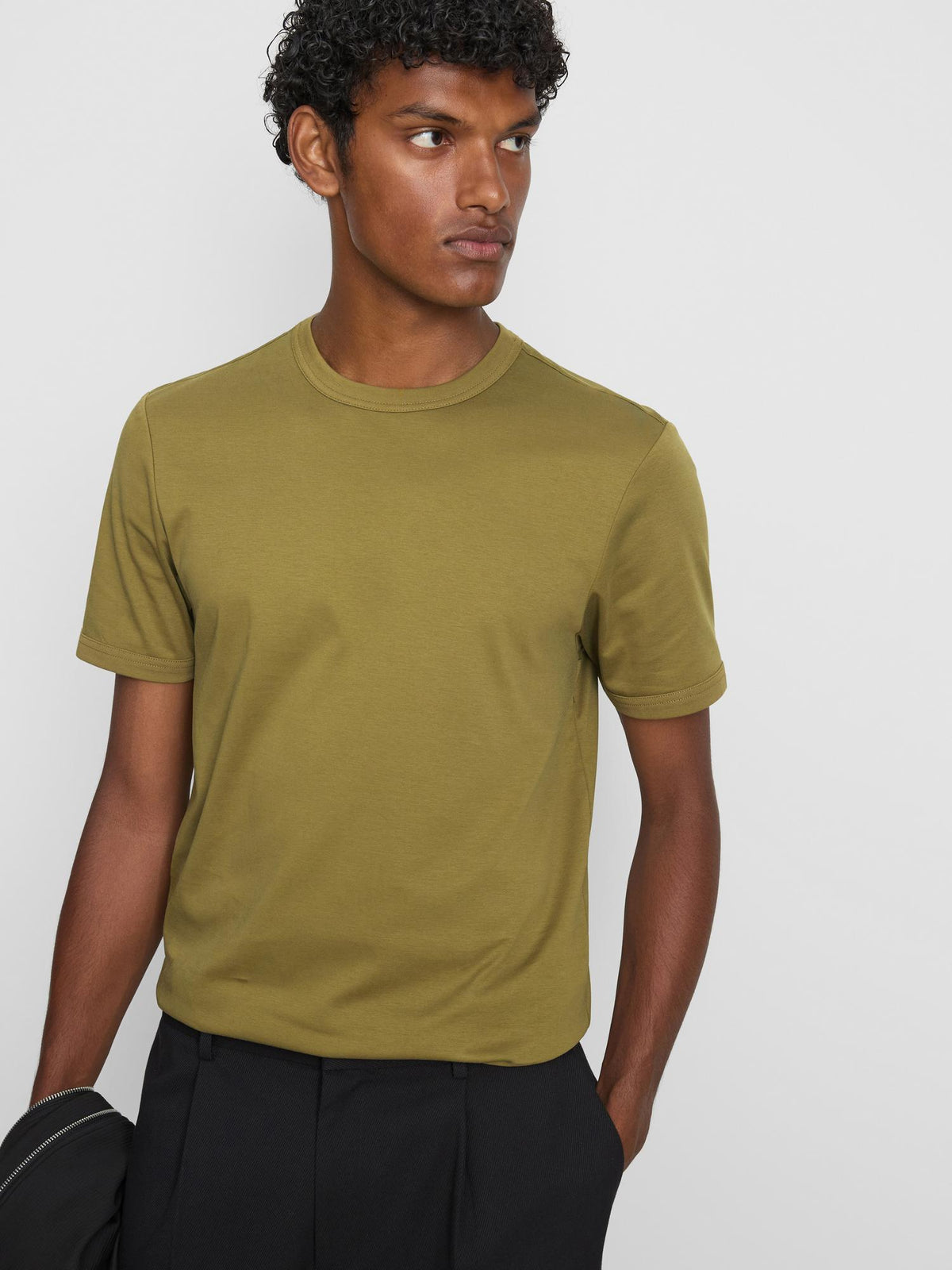 The Edit Slim Fit Crew Neck T-Shirt - Khaki
