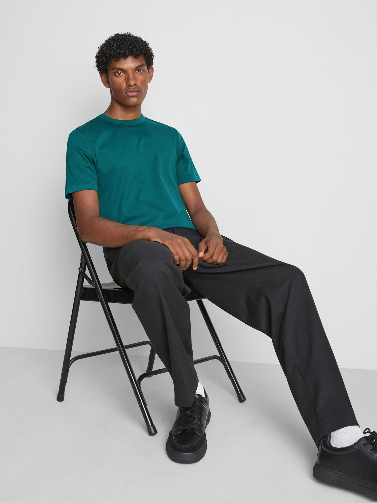 The Edit Slim Fit Crew Neck T-Shirt - Teal